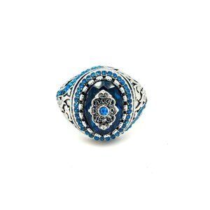 Multi Blue Stones Ring